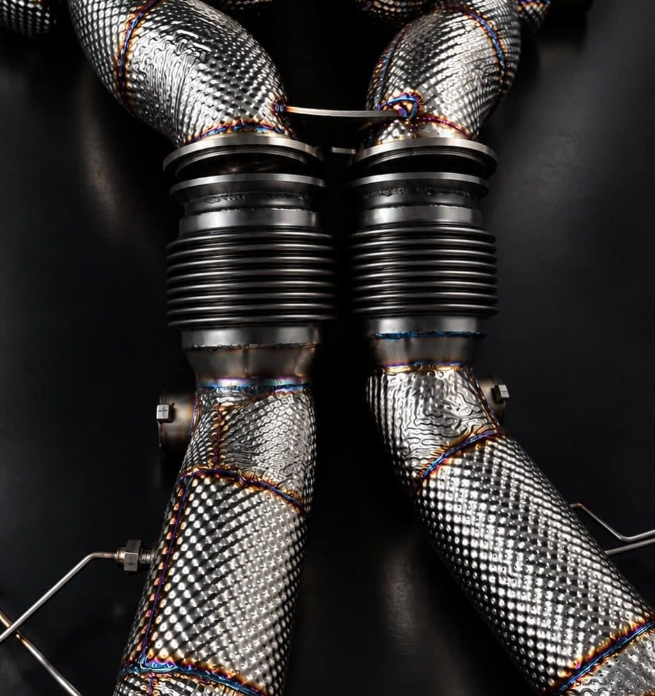 Capristo Temerario race downpipes for the LB634 Lamborghini Temerario