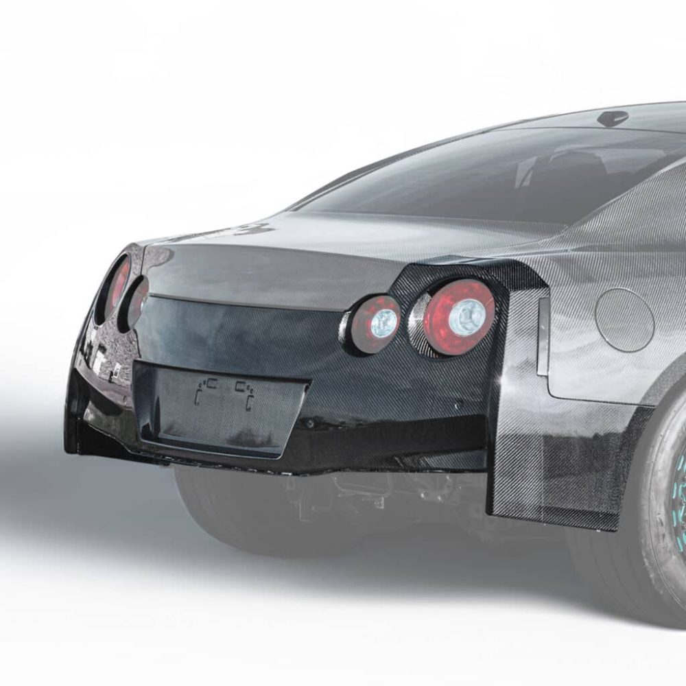 T1 Race Development Carbon Drag Rear Bumper for R35 Nissan GT-R