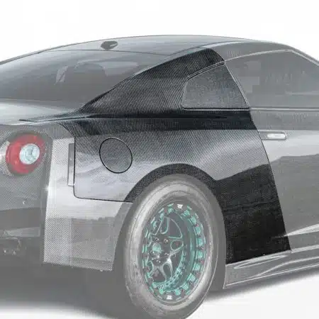T1 Race Development Carbon Drag Rear Quarter Panels for R35 Nissan GT-R