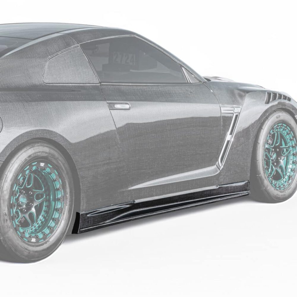 T1 Race Development Carbon Drag Side Skirts for R35 Nissan GT-R
