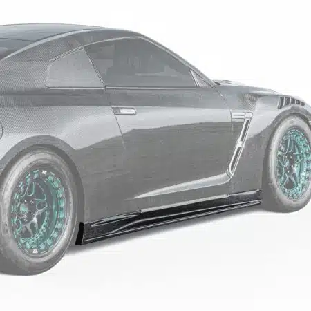 T1 Race Development Carbon Drag Side Skirts for R35 Nissan GT-R
