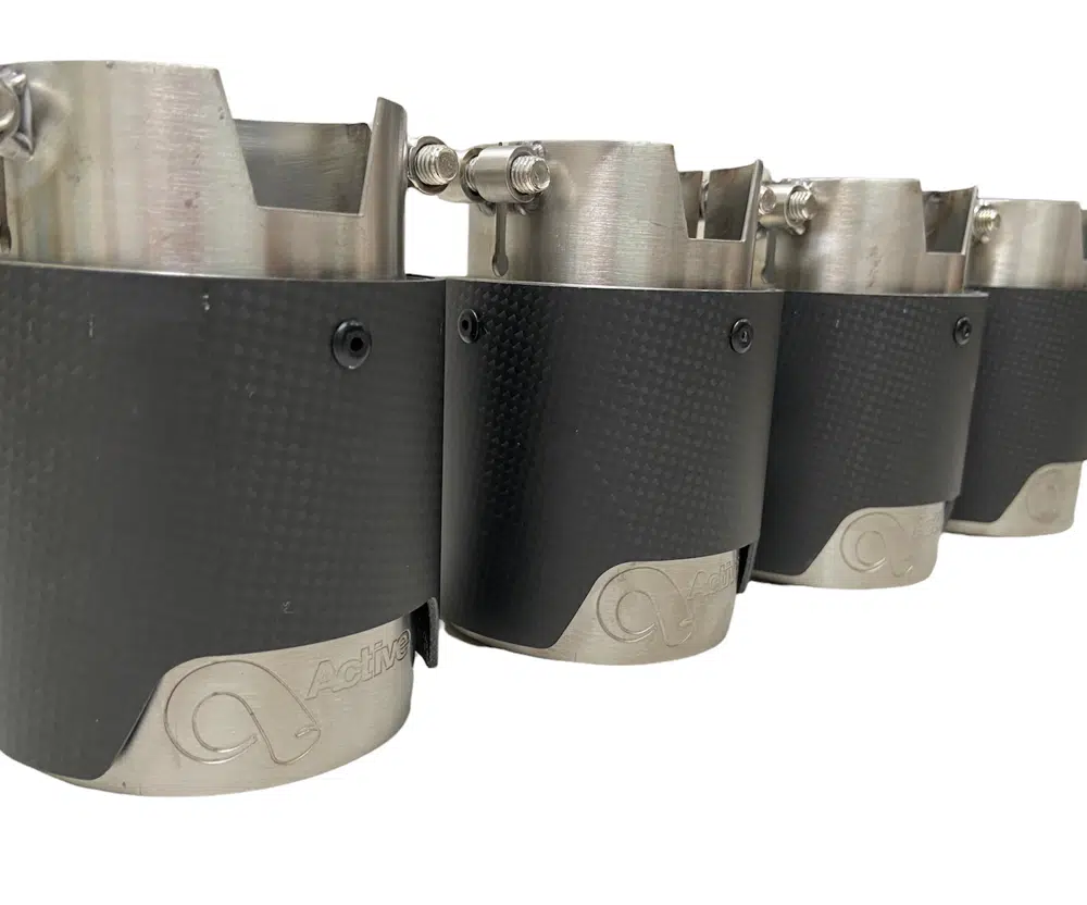 Factory-Fit Rear Exhaust Tips for F80 / F82 BMW M3 / M4 and F87 M2 by Active Autowerke