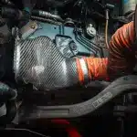 Brake Cooling Kit for A90 Toyota GR Supra by Verus Engineering, installed duct and hose